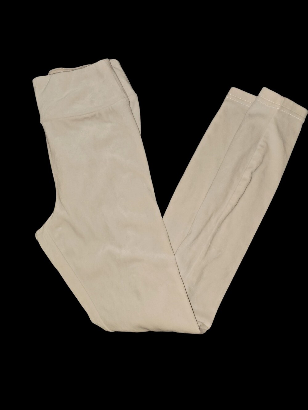 Velvet Cream Colored Leggings
